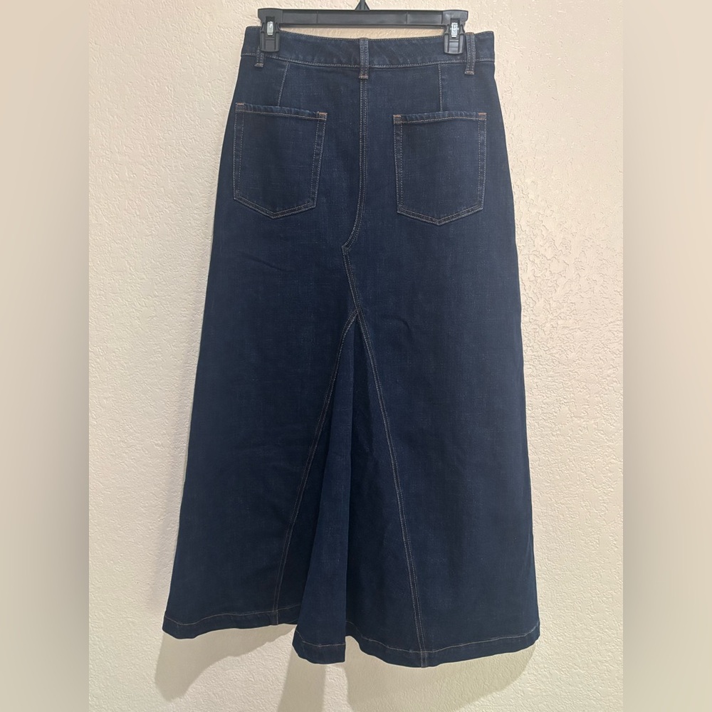 Banana Republic 
Denim Skirt Womens 4 
Center Split Classic 
Maxi Dark Wash Y2K - Picture 11 of 11